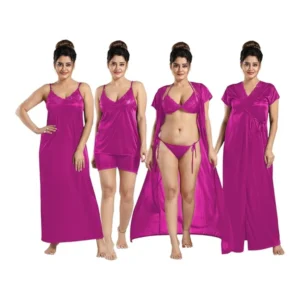 6 part best quality nighty dress mistry